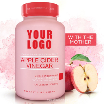 Vegetarian Cayenne Pepper  Apple Cider Vinegar Biotine Slimming Capsules With The Mother For Weight Loss